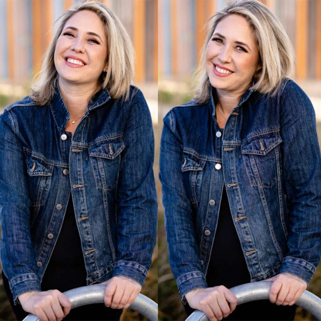 Having fun during a photo session with Ed Verosky.  Jenny Hoff.