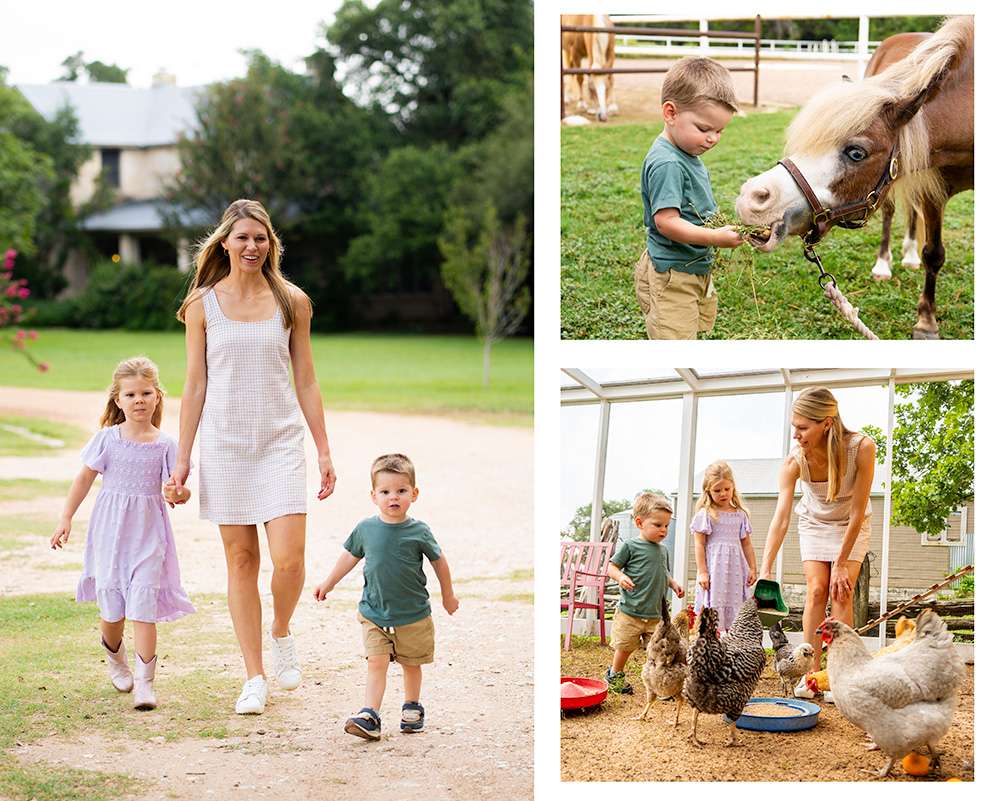 Relaxed family photography at a local farm near Austin, Texas